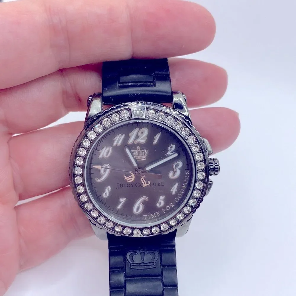 Working! Ladies Juicy Couture “Time For Couture” Rhinestone Bezel Watch